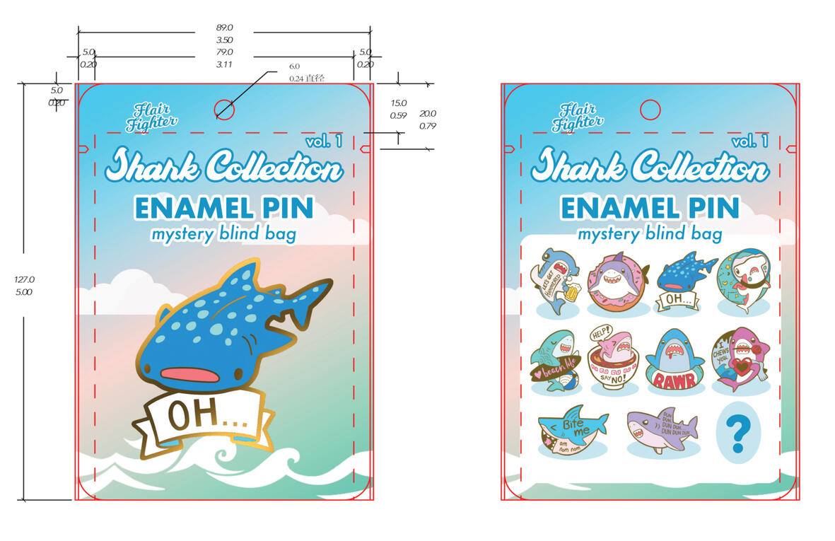 Shark Collection Enamel Pin Mystery Bling Bag